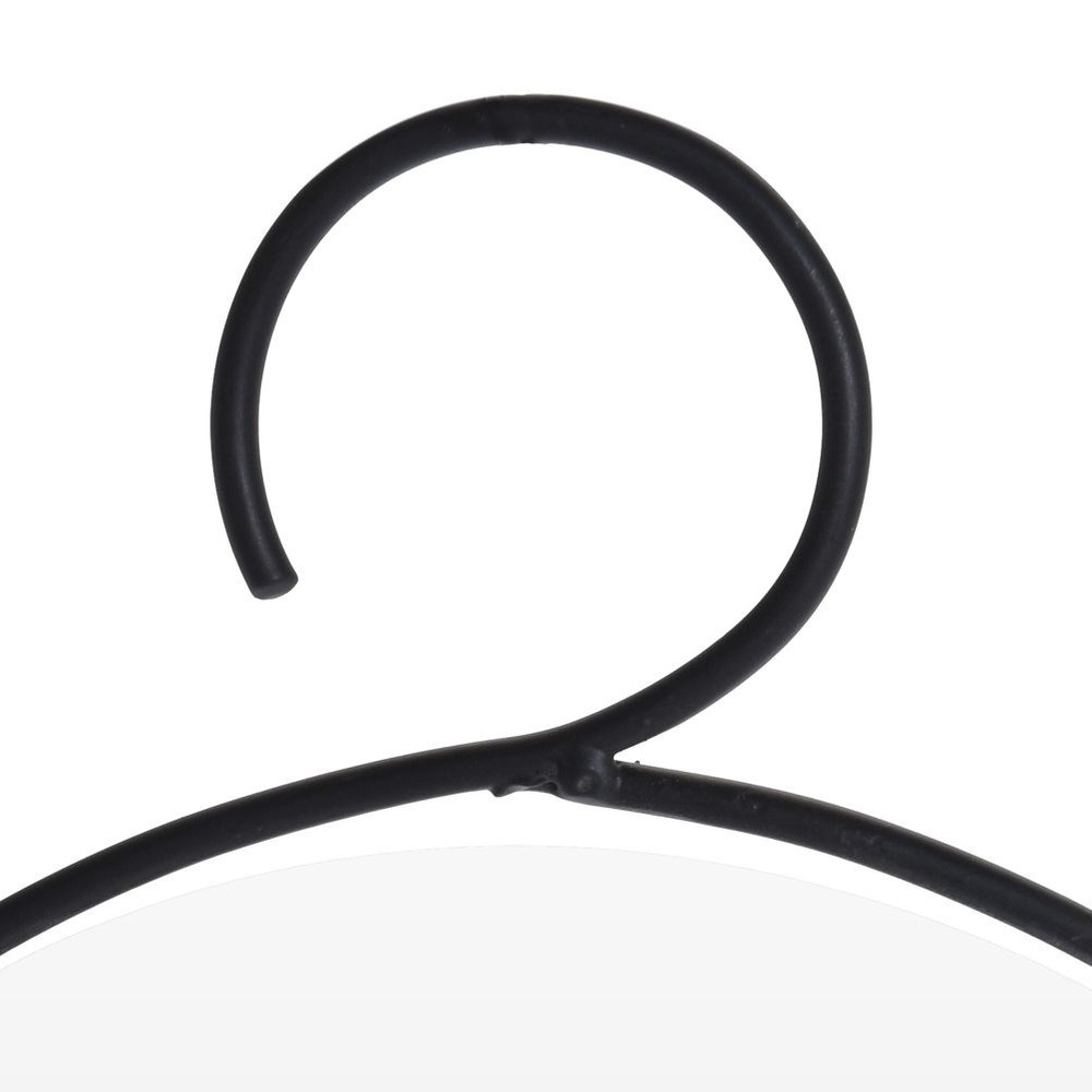 ORION Wandspiegel / Hängespiegel rund mit HAKEN Metallrahmen in Schwarz