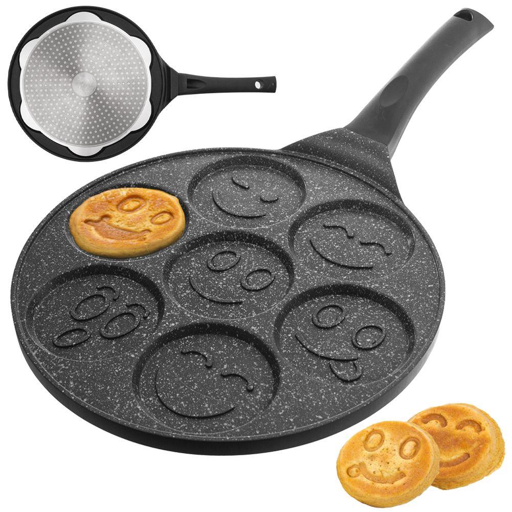 Patelnia do jajek we wzory buźki