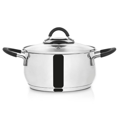 Pot Steel with Glass Lid DALIE 16 cm, 1,8 l