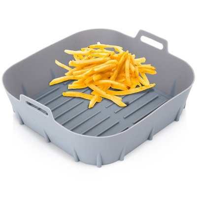 Air Fryer Liners Oil Free Silicone Gray 22 cm