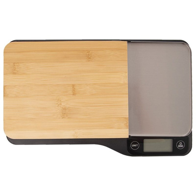 Kitchen Scale with a Bamboo Board Electronic Flat 5 kg