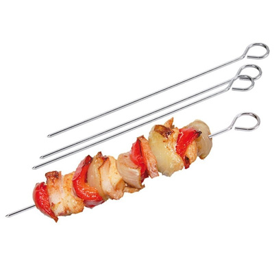 BBQ Skewers Steel 24 cm 4 pcs