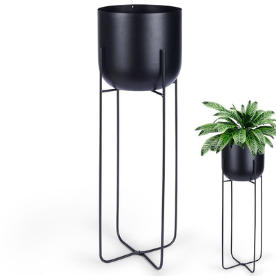 Plant Stand Metal Black 19,5x59 cm