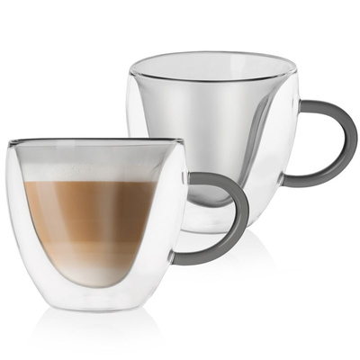 Double Walled Glass with Double Walls for Coffee and Tea DOUBLE 280 ml 2 pcs