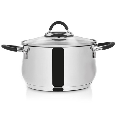 Pot Steel with Glass Lid DALIE 20 cm, 3,7 l