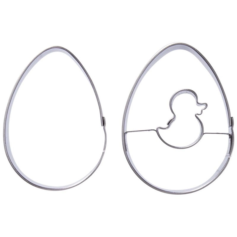 Wykrawacz do ciastek stalowy jajko 5,5 cm 2 szt.