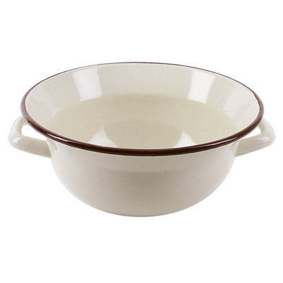 Kitchen Bowl Enamel Beige BROWN 26 cm, 2,5 l