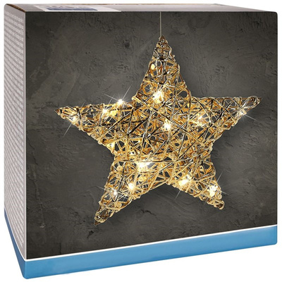 Lighted Star Gold 30 LED 40 cm