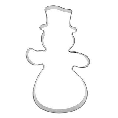 Cookie Cutter Steel Snowman 10 cm