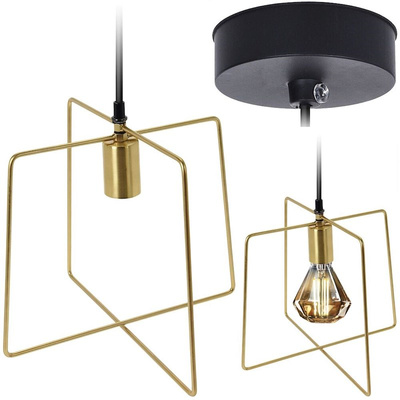 Pendant Light Metal Black Gold