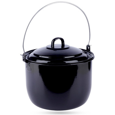 Cauldron with Handle Enamel with Lid 24 cm, 7,7 l