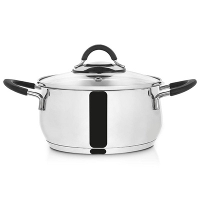 Pot Steel with Glass Lid DALIE 18 cm, 2,6 l