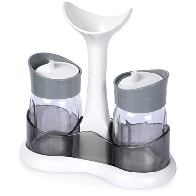 Salt and Pepper Shakers with a Stand 3 pcs