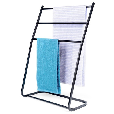 Towel Stand Metal Black