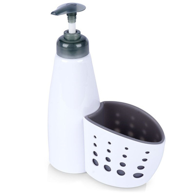 Kitchen Soap Dispenser with Sponge Holder White 370 ml