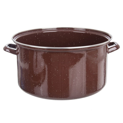 Pot Enamel Brown BROWN 32 cm, 13 l