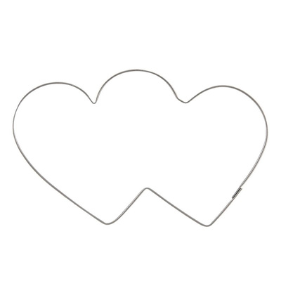 Cookie Cutter Steel Double Heart 9 cm