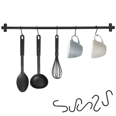 Kitchen Rail Metal Black RADKA 78,5 cm