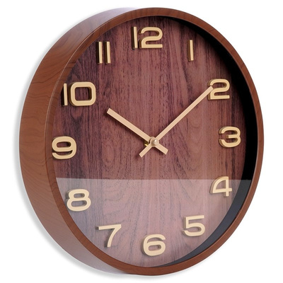 Wall Clock Brown 30 cm