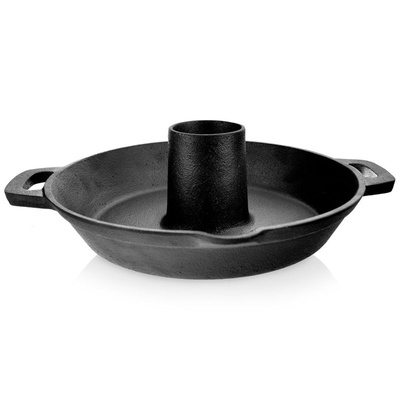 Frying Pan with Chicken Rack Cast Iron LITINA 28 cm