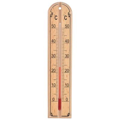 Indoor Thermometer Wooden 20 cm