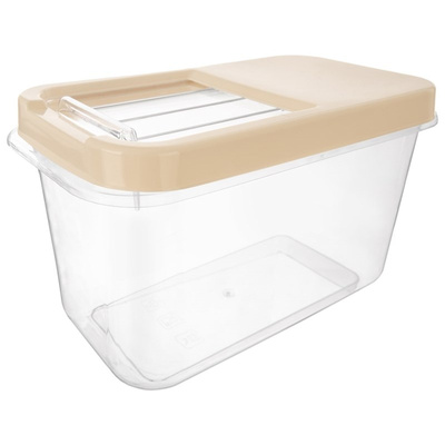 Storage Container for Capsules, Powder and Pet Food Beige 10 l