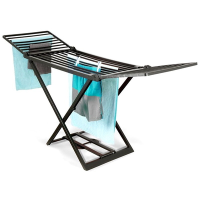 Drying Rack Black Foldable XXL 208 cm