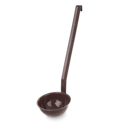 Soup Ladle Enamel Brown BROWN 170 ml, 35 cm