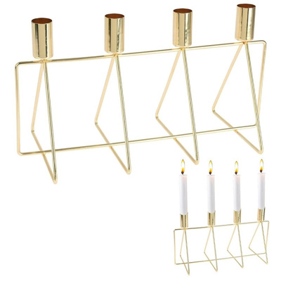 Candle Holder Metal Golden for 4 Candles 30 cm