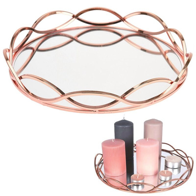 Mirror Tray Copper 23 cm