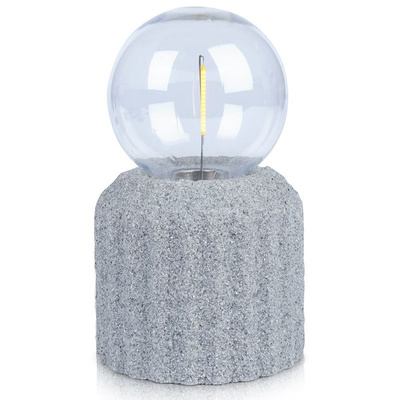 Table Lamp Battery Operated Led Gray 16 cm