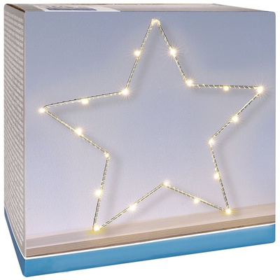 Lighted Star Silver 20 LED 29,5 cm