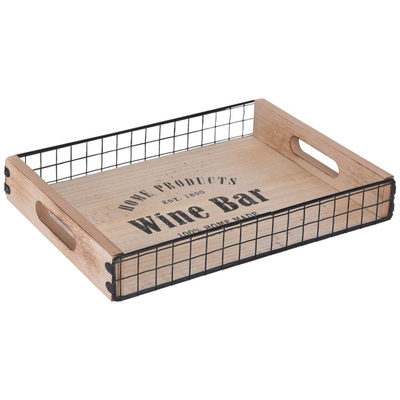 Serving Tray Wooden with Handles 34x24,5 cm