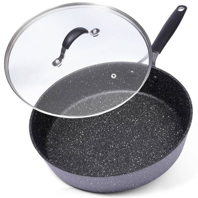 Frying Pan Granite Non-Stick with Lid STONER 28 cm