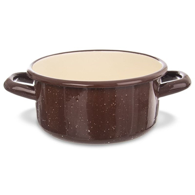 Pot Enamel Brown BROWN 14 cm, 1 l