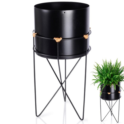 Plant Stand Metal Black 17x31,5 cm