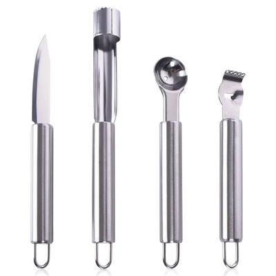 Fruit and Vegetable Corers Steel 4 pcs