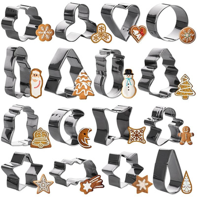 Cookie Cutters Steel Christmas 5 cm 16 pcs