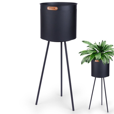 Plant Stand Metal Black 25,5x73 cm