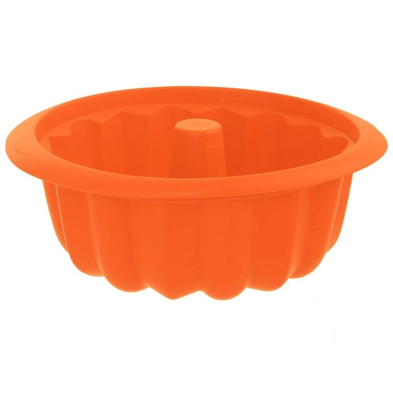 Forma do babki silikonowa z kominem pomarańczowa SILLINIE