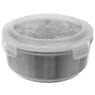 Food Container Steel Round with Lid and Gasket 1,2 l