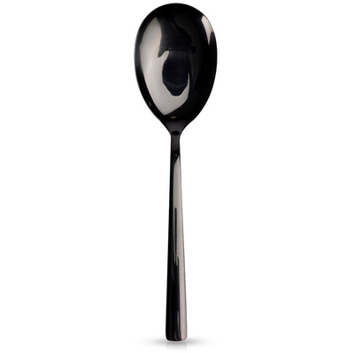 Salad Spoon Steel Black BLACK 25 cm