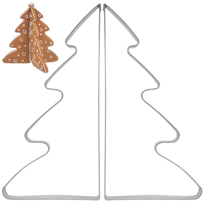 Ausstechformen Keksausstecher Ausstecher für Kekse Lebkuchen aus Edelstahl Tannenbaum 15,5 cm 2 Stk.