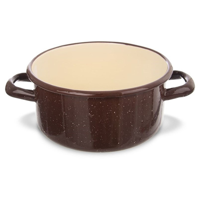 Pot Enamel Brown BROWN 16 cm, 1,5 l