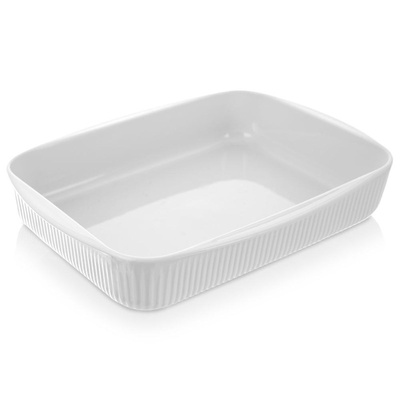 Casserole Dish Porcelain White 30,5x24,5x5,5 cm, 2,2 l