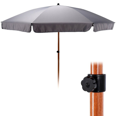 Garden Parasol Gray Adjustable 200 cm