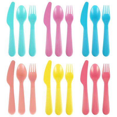 Cutlery Set Plastic for 6 People 18 pcs