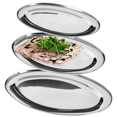 Serving Platter Steel Oval 3 pcs