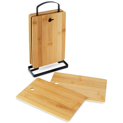 Chopping Boards Bamboo with a Stand 22x14 cm 6 pcs