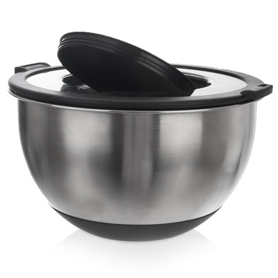 Kitchen Bowl Steel with Lid 3 l